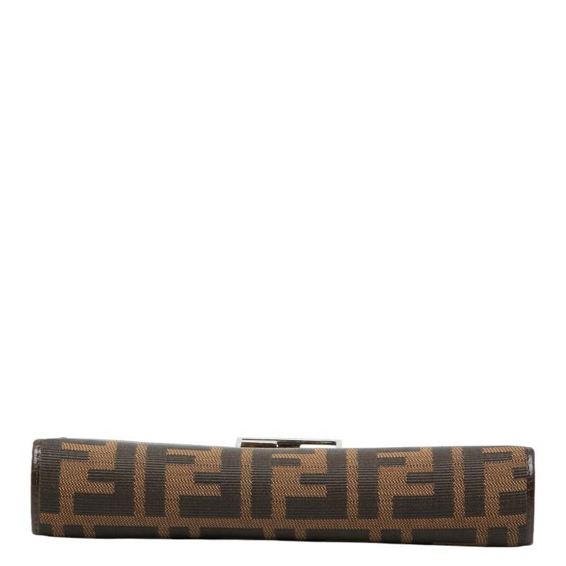 FENDI（フェンディ） ズッカ 長財布 ブラウン ブラック キャンバス