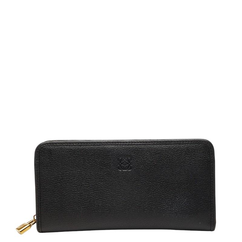 LOEWE（ロエベ） アナグラム 長財布 ロングウォレット ブラック レザー
