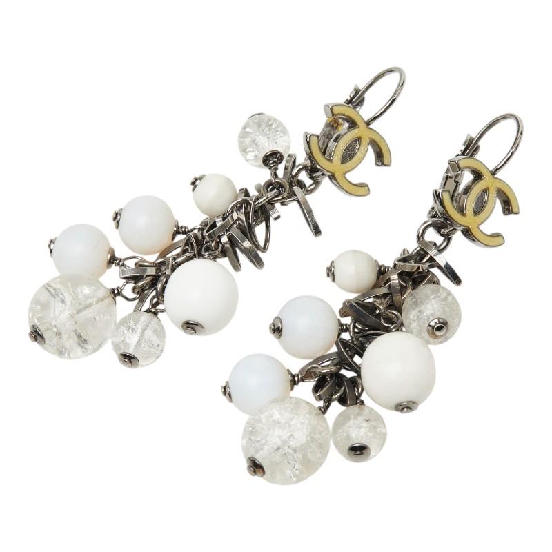 CHANEL（シャネル） ココマーク ピアス 07A シルバー イエロー メタル