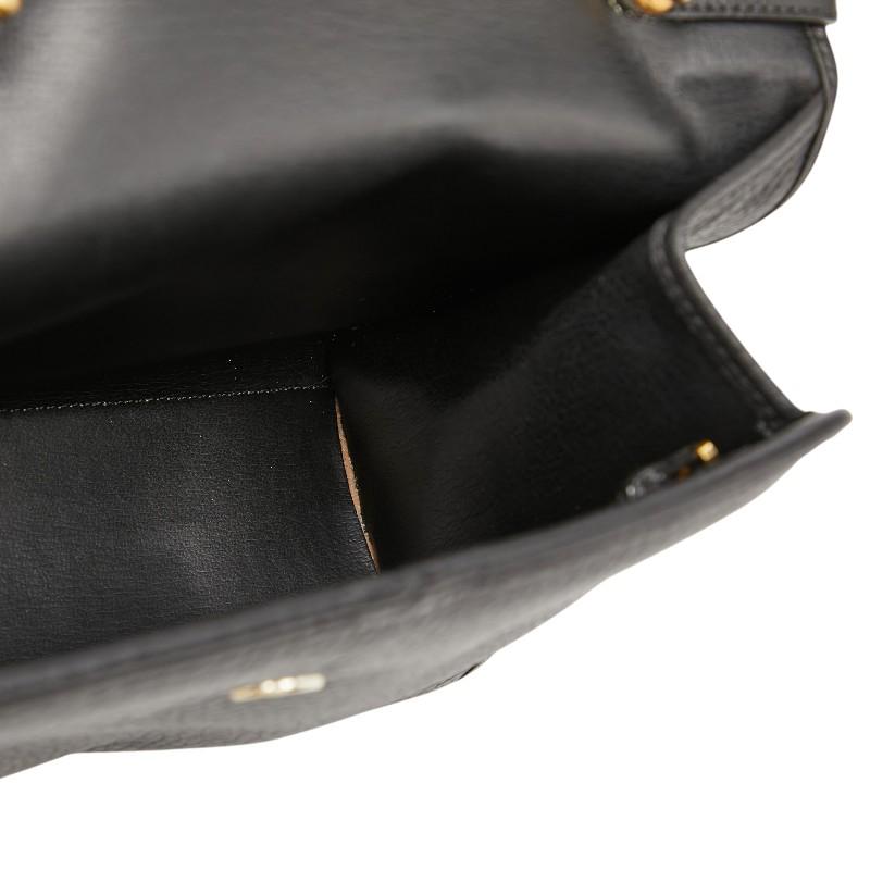 ディオール ミニハンドバッグ ブラック レザー レディース Dior 【中古