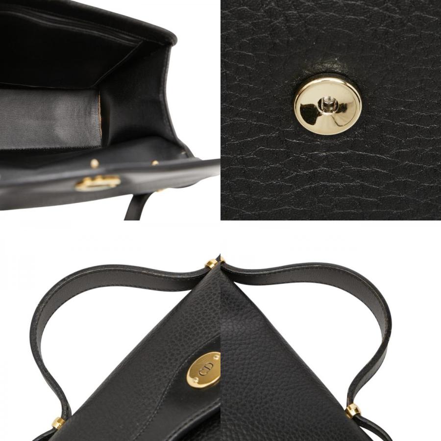 ディオール ミニハンドバッグ ブラック レザー レディース Dior 【中古