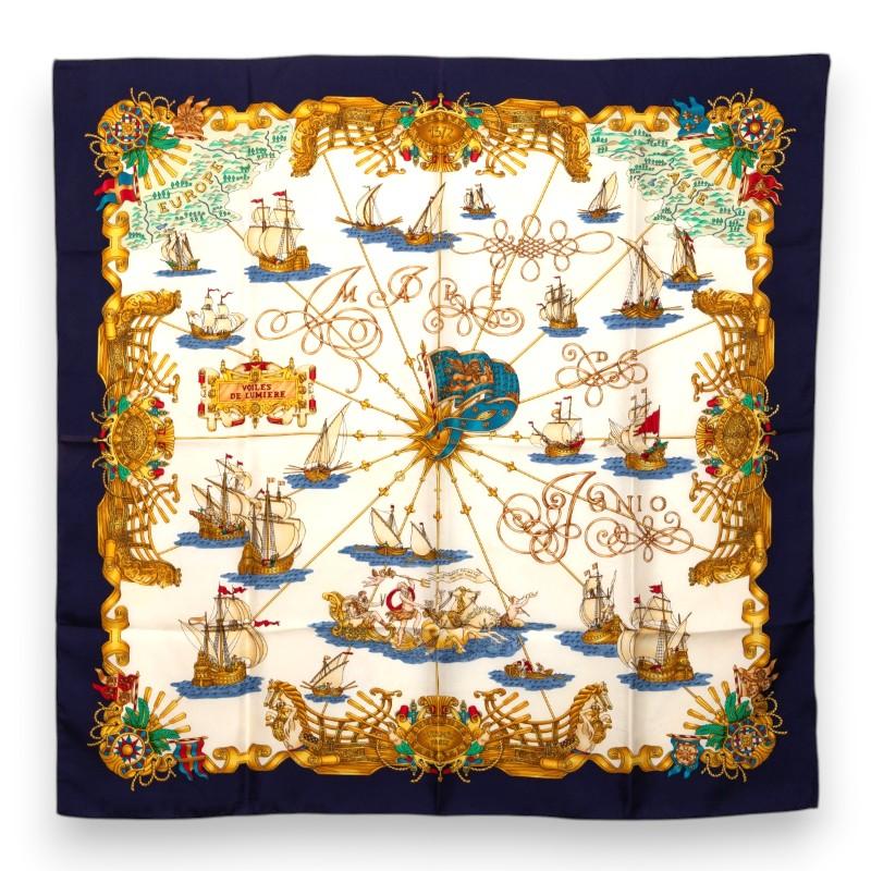 HERMES（エルメス） カレ90 VOILES DE LUMIERE 光の帆船 スカーフ 大判