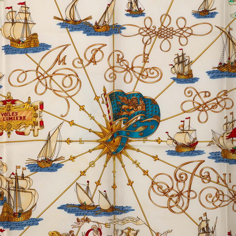 HERMES（エルメス） カレ90 VOILES DE LUMIERE 光の帆船 スカーフ 大判