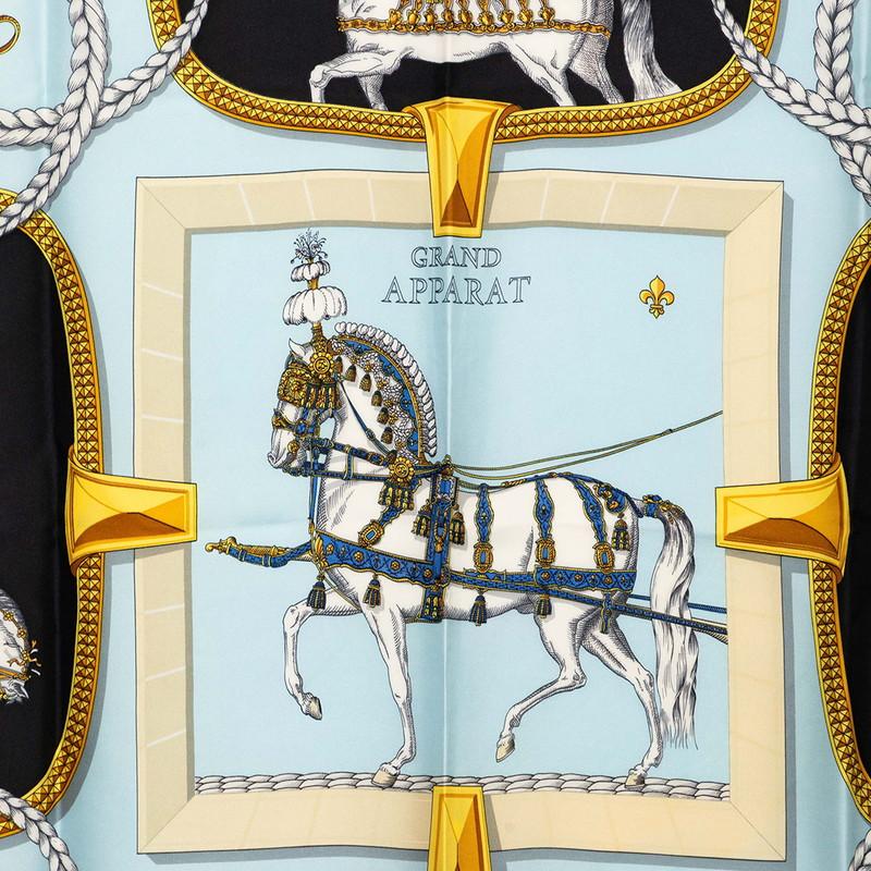 HERMES（エルメス） カレ90 GRAND APPARAT 盛装の馬 スカーフ 大判