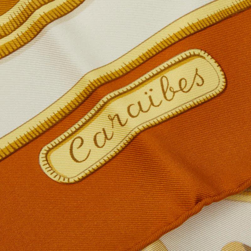 HERMES（エルメス） カレ90 Caraibes カリブ鳥 スカーフ ブラウン