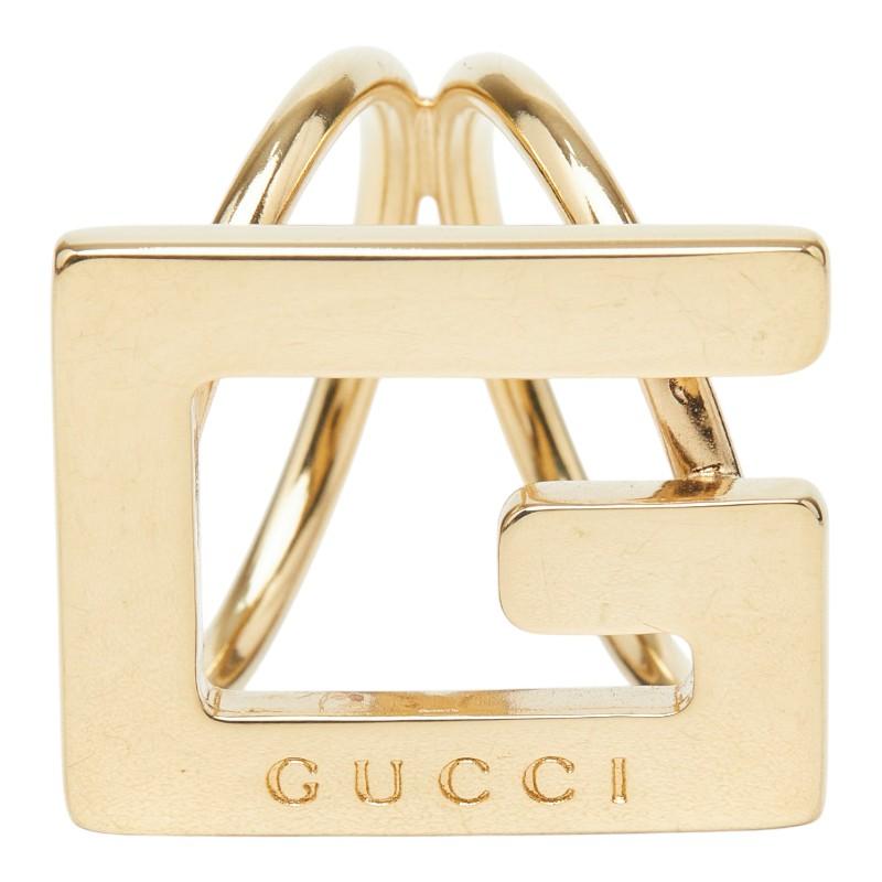 【新品　未使用】GUCCI グッチ　ゴールド Gロゴ　スカーフリング GUCCI（グッチ） Gロゴ スカーフリング ゴールド メッキ レディース