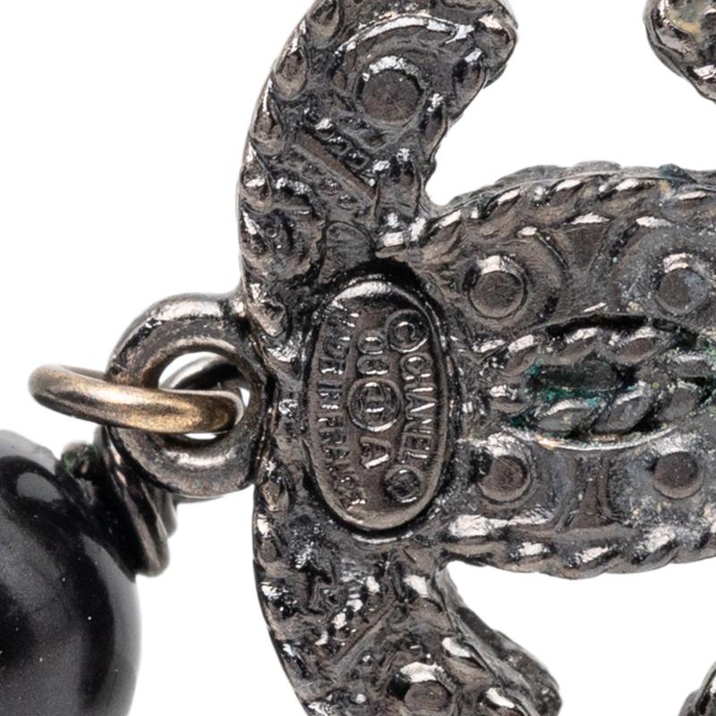 CHANEL（シャネル） ココマーク スタッドピアス 08A シルバー ブラック