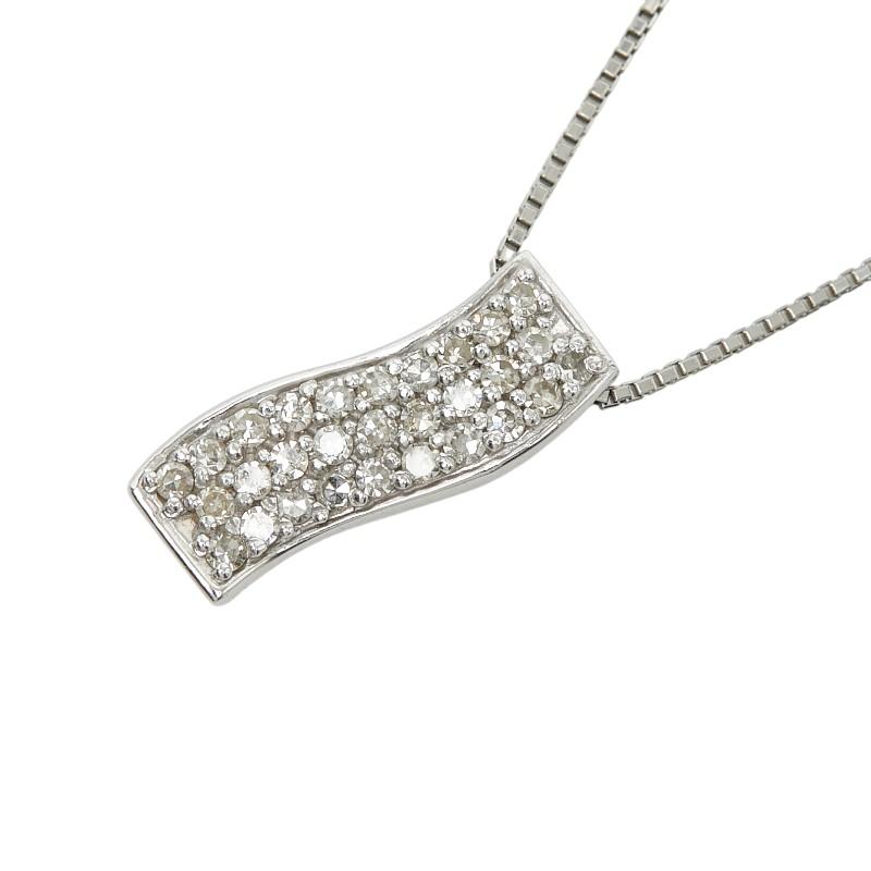 Pt900 プラチナ Pt850 ダイヤ0.30ct ペンダント ネックレス レディース 