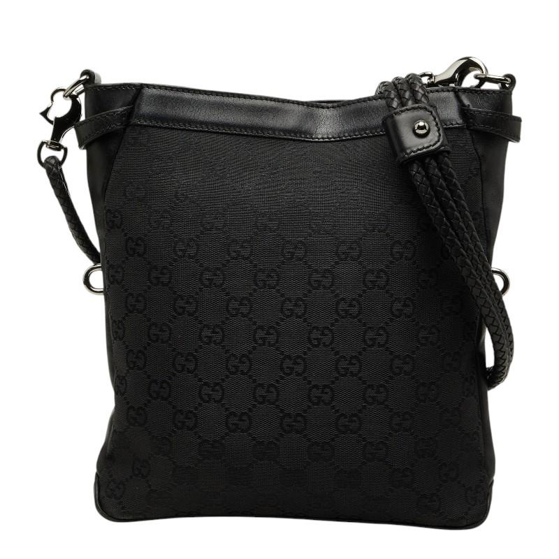 Gucci ショルダーバッグ 黒 キャンバス GUCCI（グッチ） GGキャンバス 斜め掛け ショルダーバッグ 109106