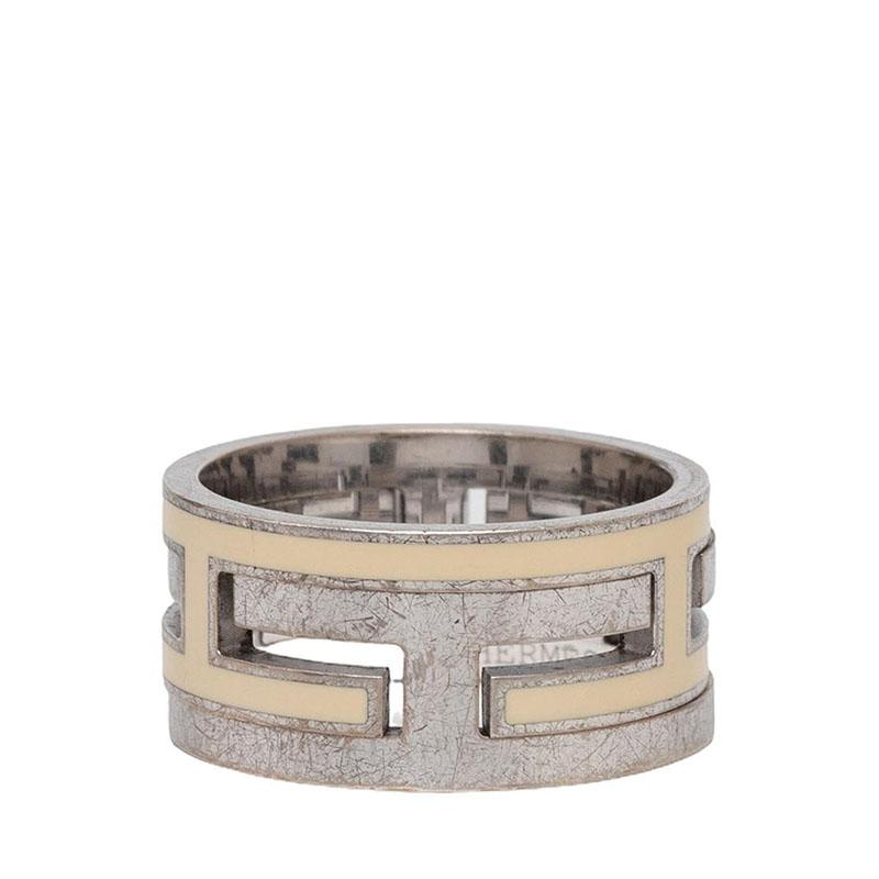 HERMES（エルメス） ムーブアッシュ リング 指輪 #53 アイボリー SV925
