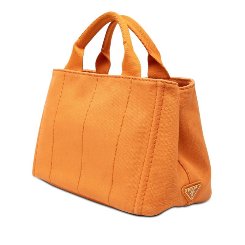 PRADA プラダ キャンバス　カナパ ハンドバッグ 三角プレート カバン PRADA（プラダ） 三角ロゴプレート カナパ ミニ ハンドバッグ