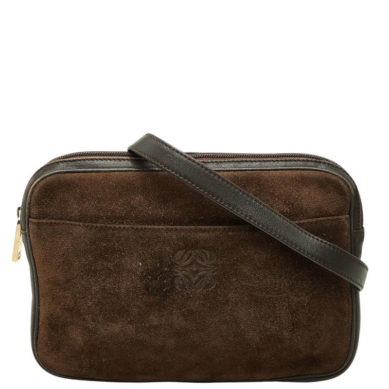 LOEWE（ロエベ） アナグラム 斜め掛け ショルダーバッグ ブラウン 