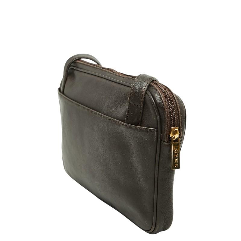 LOEWE（ロエベ） アナグラム 斜め掛け ショルダーバッグ ブラウン 