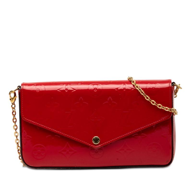 ルイヴィトン モノグラム ヴェルニポシェット ポーチ　レッド LOUIS VUITTON（ルイ・ヴィトン） ルイ ヴィトン モノグラム ヴェルニ