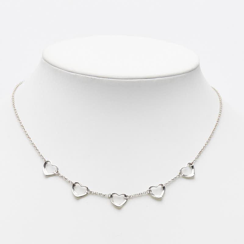 TIFFANY&Co.（ティファニー） 5連 オープンハート ネックレス SV925