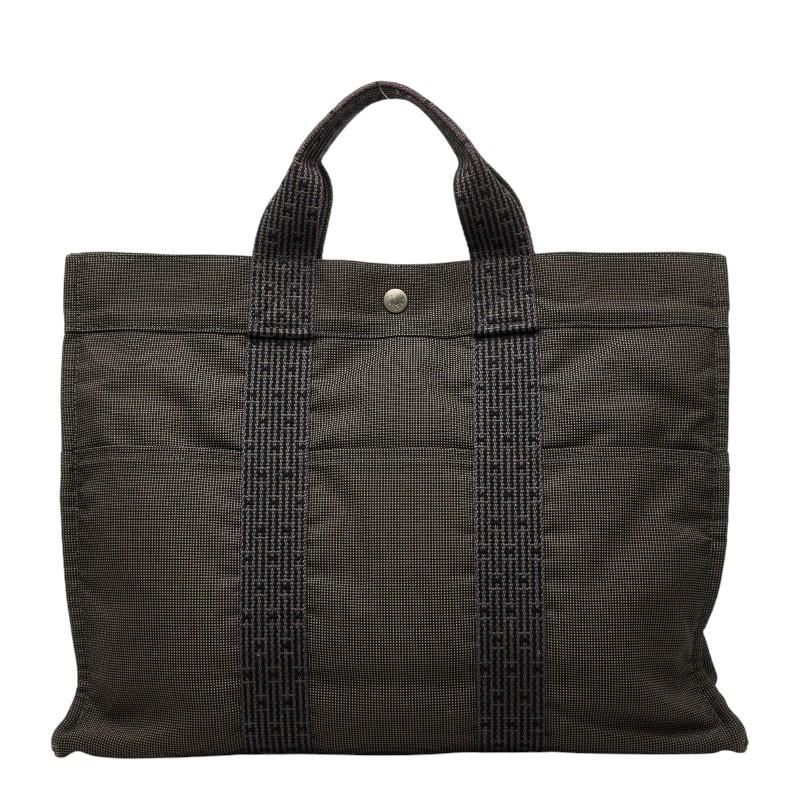 HERMES（エルメス） エールラインMM トートバッグ グレー キャンバス