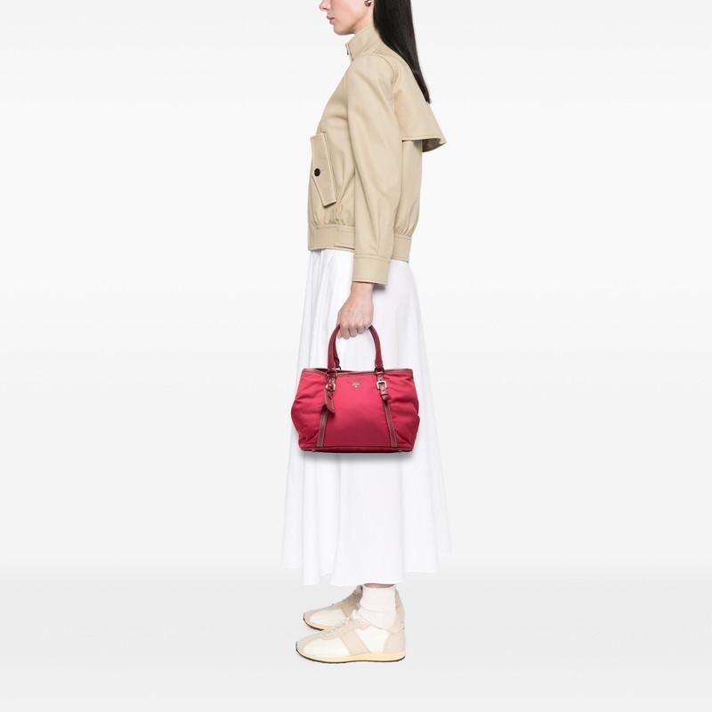 PRADA（プラダ） ロゴ トートバッグ ハンドバッグ ピンク ナイロン