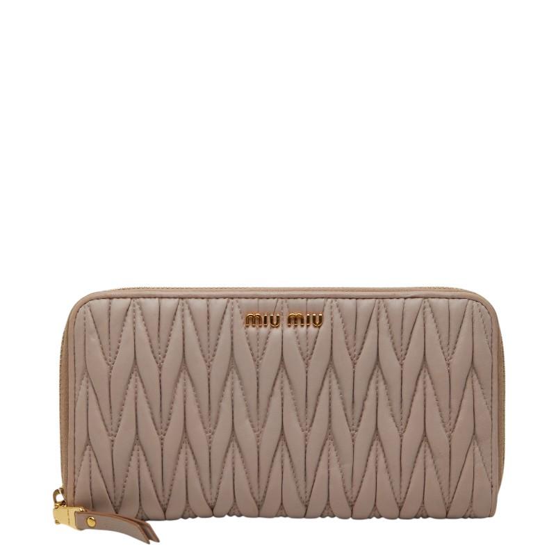 miu miu（ミュウミュウ） マテラッセ ラウンドファスナー 長財布