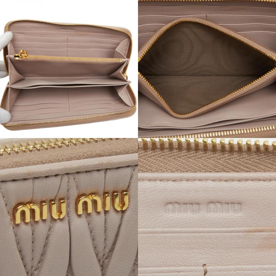 miu miu（ミュウミュウ） マテラッセ ラウンドファスナー 長財布