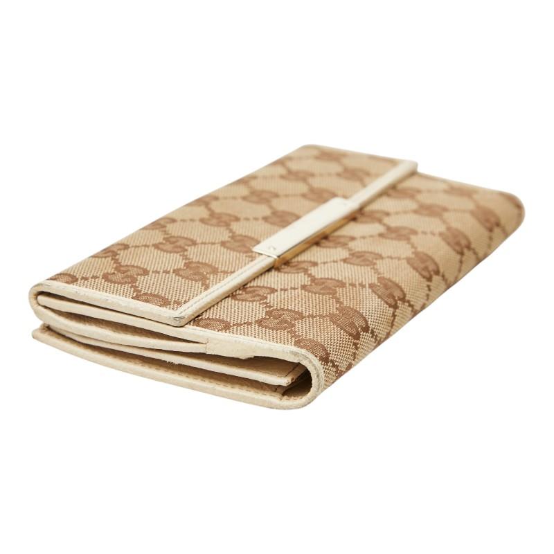 Gucci GGキャンバス 長財布 GUCCI（グッチ） GGキャンバス 長財布 ダブルホック 112715 ベージュ