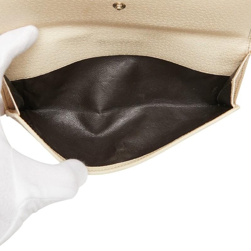 GUCCI（グッチ） GGキャンバス 長財布 ダブルホック 112715 ベージュ