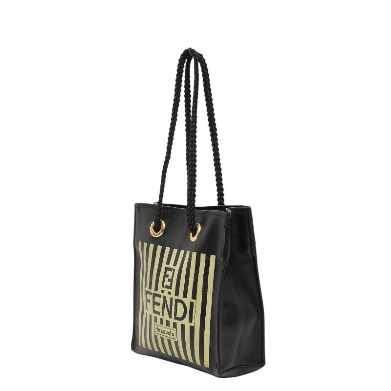 n*2様 Fendi ロゴ ハンドバッグ ブラック FENDI（フェンディ） Fazzuolo ミニ ハンドバッグ ブラック イエロー