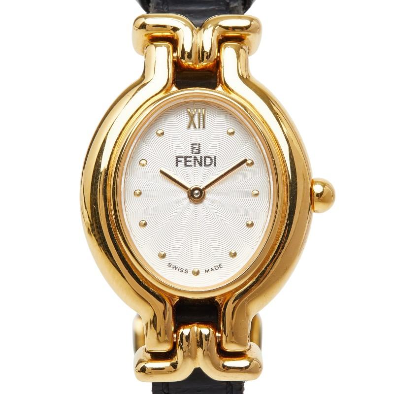 ✨FENDI✨フェンディ✨オロロジ✨ホワイト文字盤✨ズッカ柄✨腕時計✨ FENDI（フェンディ） オロロジ 2針 腕時計 640L クオーツ ホワイト文字