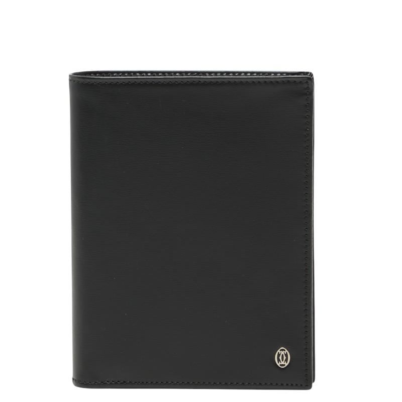Cartier 黒 レザー 二つ折り財布 Cartier（カルティエ） パシャライン 二つ折り財布 ブラック レザー