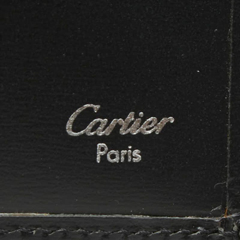 Cartier（カルティエ） パシャライン 二つ折り財布 ブラック レザー