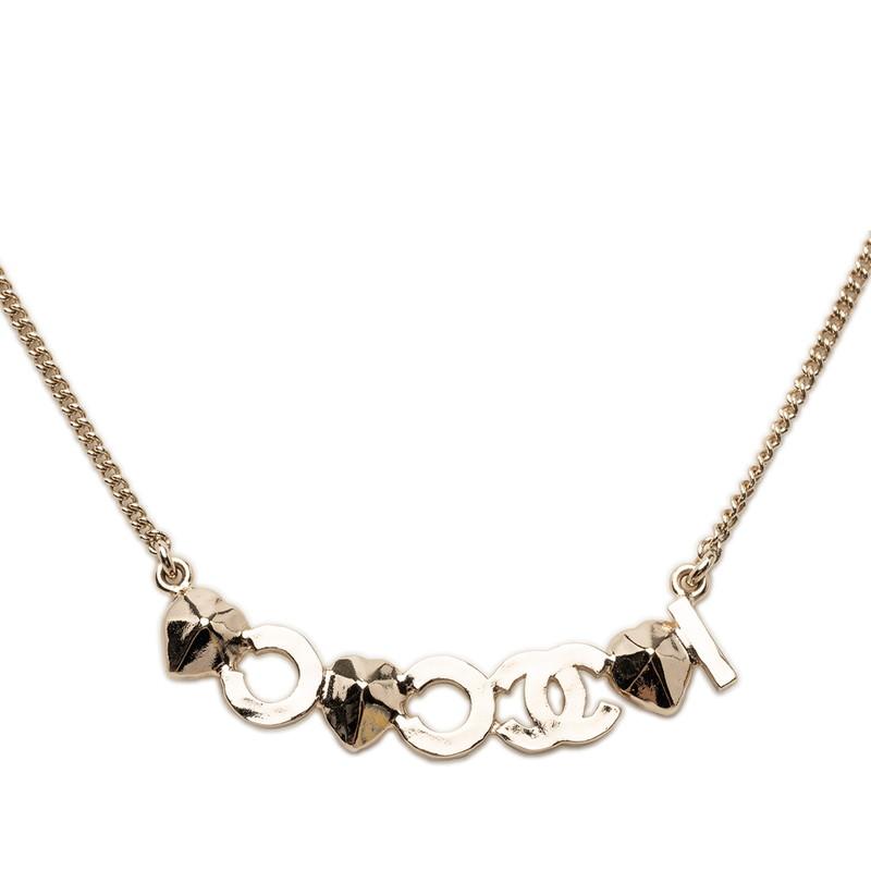 CHANEL（シャネル） ハート ココマーク ビジュー ネックレス ゴールド 