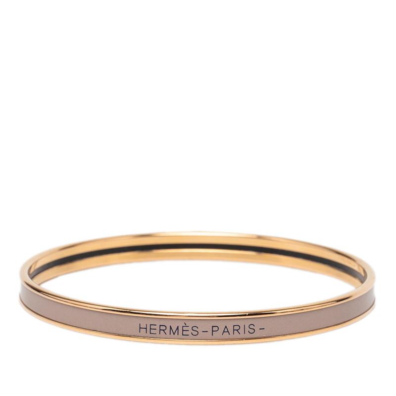 HERMES（エルメス） ユニ XS エナメルブレスレット バングル ベージュ
