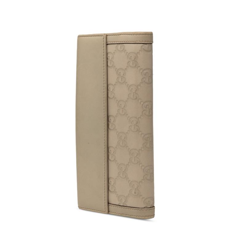 GUCCI（グッチ） グッチシマ 長財布 159641 グレー系 レザー