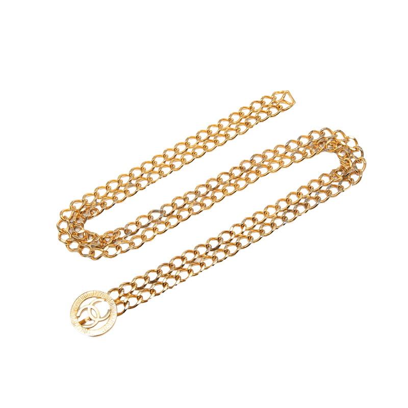 美品　CHANEL シャネル　ココマーク　ゴールド　チェーン　ベルト CHANEL（シャネル） ココマーク チェーン ベルト ゴールド メッキ