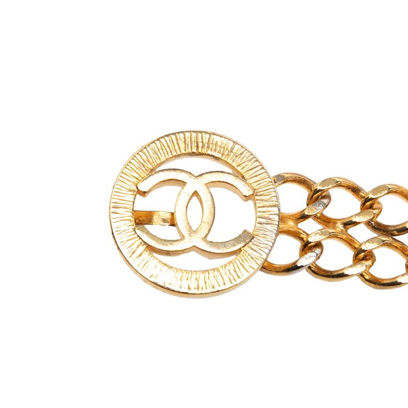 極美品　CHANEL ゴールドチェーンベルト モチーフ CHANEL（シャネル） ココマーク チェーン ベルト ゴールド メッキ
