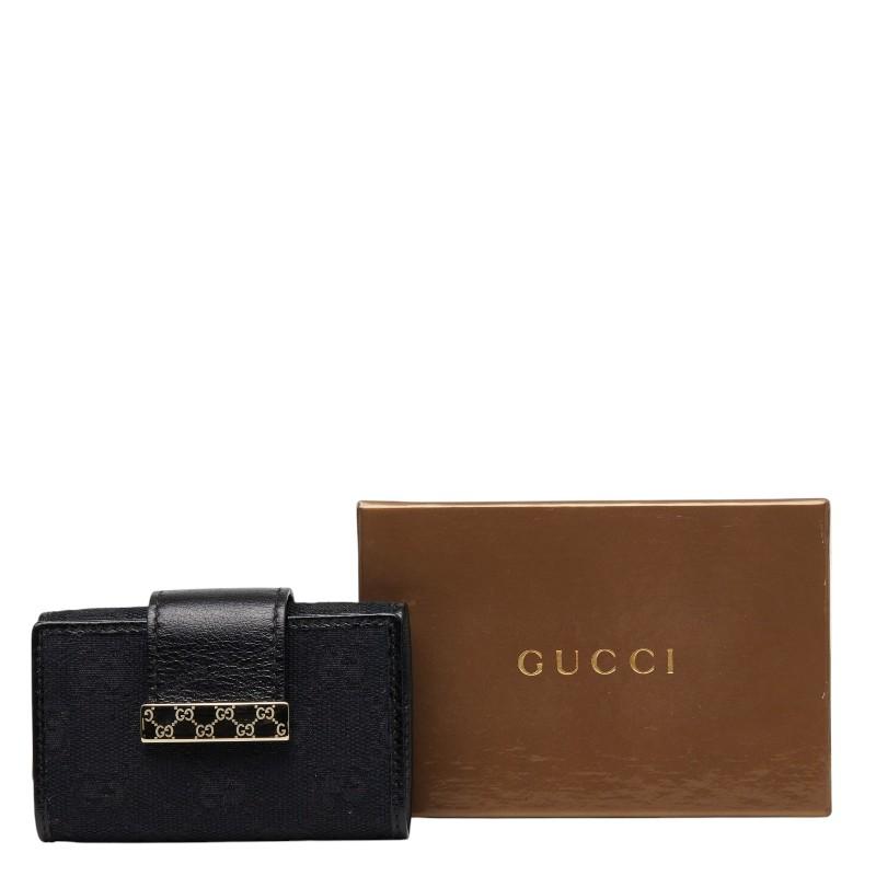 GUCCI（グッチ） GGキャンバス ロゴプレート 6連 キーケース 212098