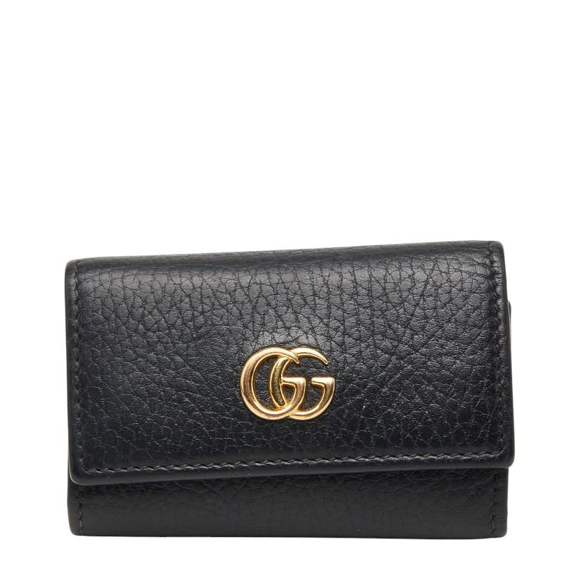 GUCCI（グッチ） ダブルG キーケース 456118 ブラック レザー