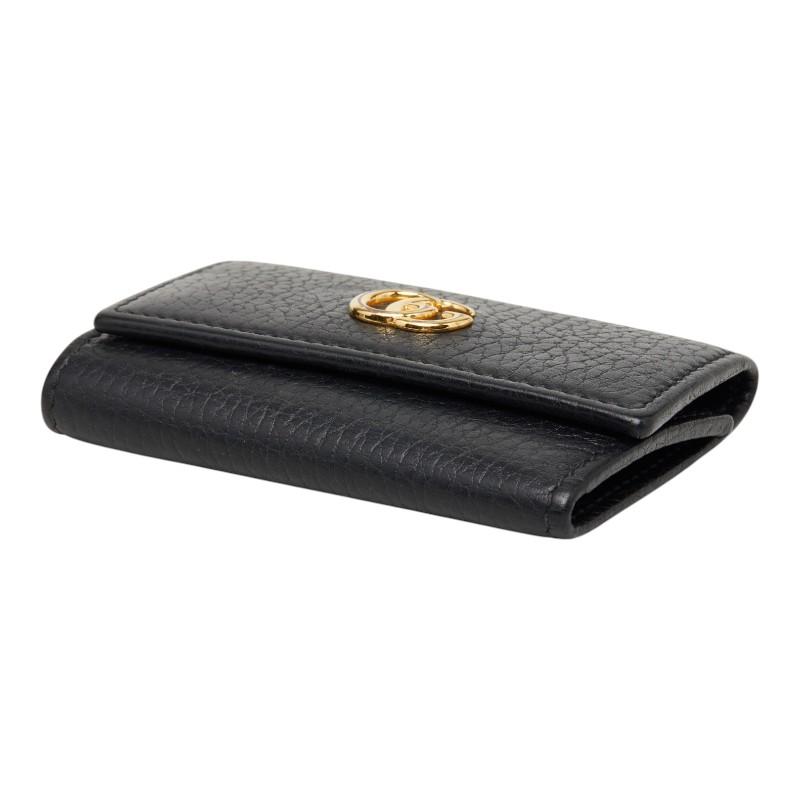 GUCCI（グッチ） ダブルG キーケース 456118 ブラック レザー