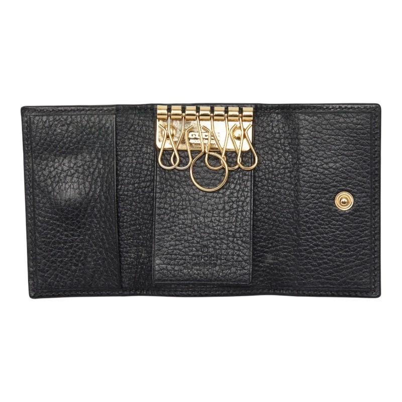 GUCCI（グッチ） ダブルG キーケース 456118 ブラック レザー