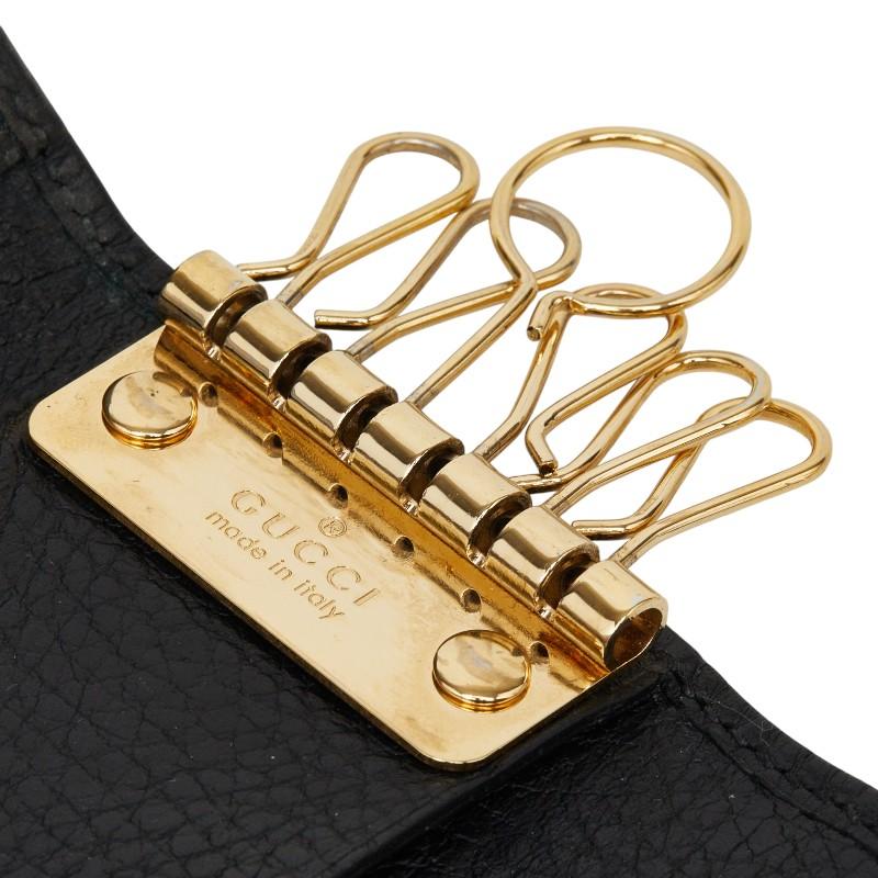 GUCCI（グッチ） ダブルG キーケース 456118 ブラック レザー
