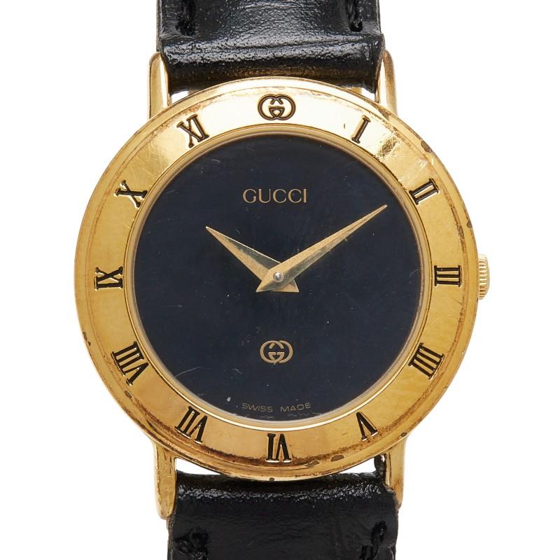 GUCCI（グッチ） 腕時計 3000L クオーツ ブラック文字盤 ステンレス