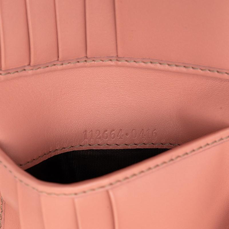 GUCCI（グッチ） グッチシマ ロゴプレート 二つ折り財布 112664 ピンク