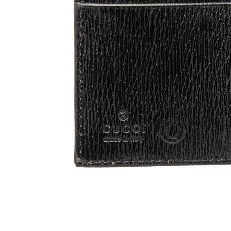 GUCCI（グッチ） Gロゴ 二つ折り財布 ブラック レザー レディース