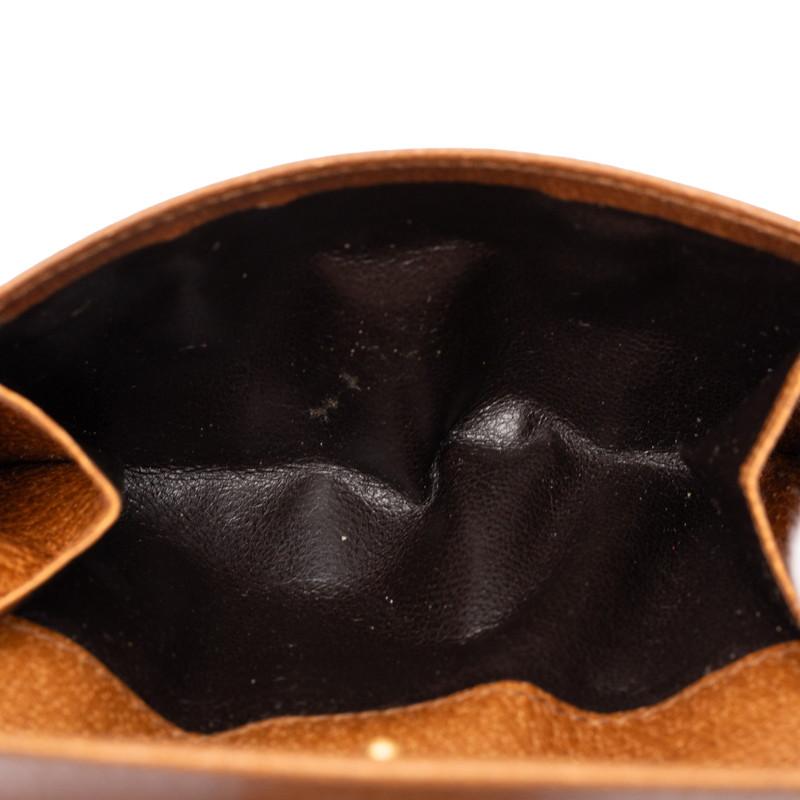 GUCCI（グッチ） 二つ折り財布 ブラウン レザー レディース 【中古