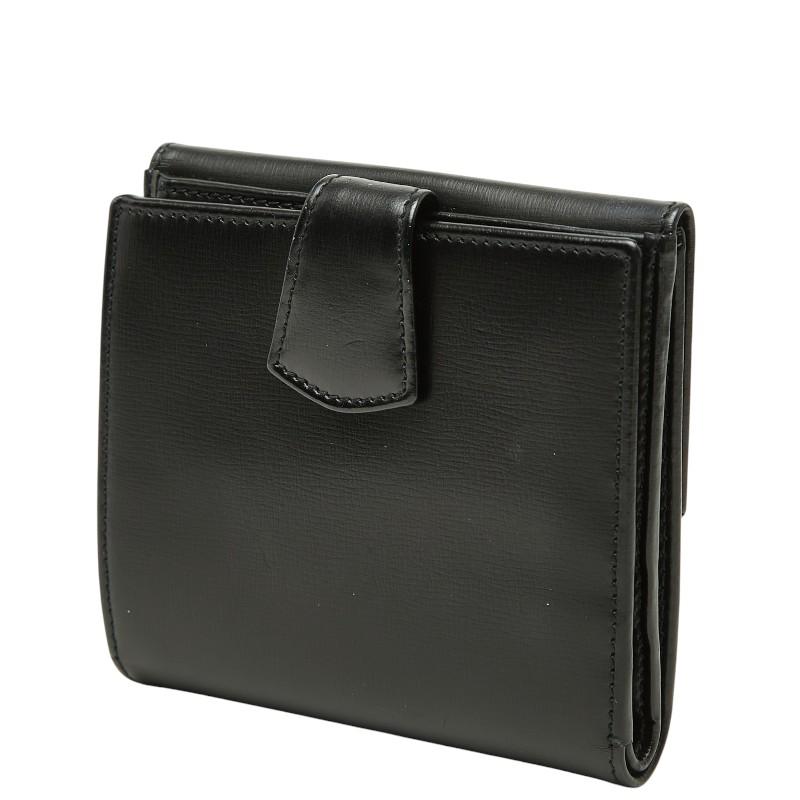 LOEWE（ロエベ） アナグラム 二つ折り財布 060305 ブラック レザー