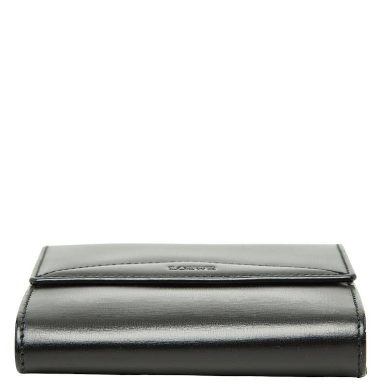 LOEWE（ロエベ） アナグラム 二つ折り財布 060305 ブラック レザー