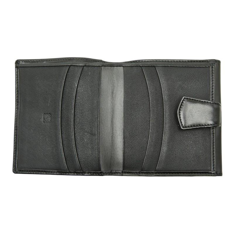 LOEWE（ロエベ） アナグラム 二つ折り財布 060305 ブラック レザー