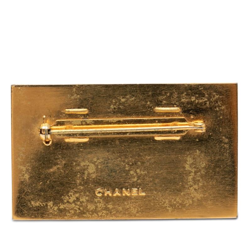 シャネル　ヴィンテージ　ココマーク　プレート　ブローチ　ゴールド CHANEL（シャネル） ココマーク ロゴプレート ブローチ ゴールド