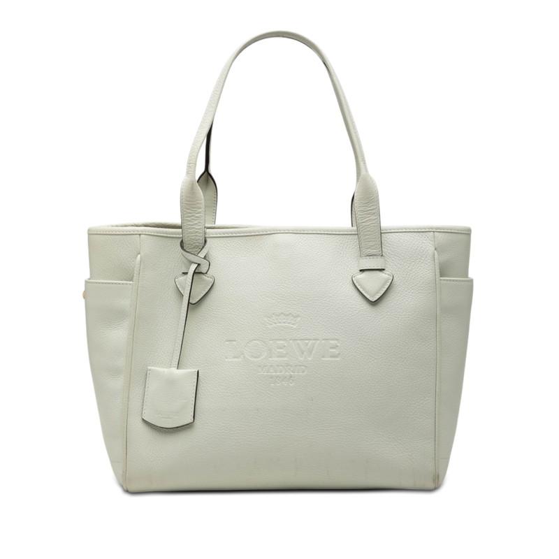 ロエベ ヘリテージ ショルダーバッグ LOEWE LOEWE（ロエベ） ヘリテージ トートバッグ ショルダーバッグ ホワイト