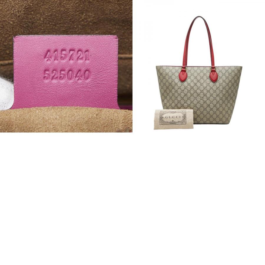 GUCCI（グッチ） GGスプリーム トートバッグ 415721 ベージュ レッド