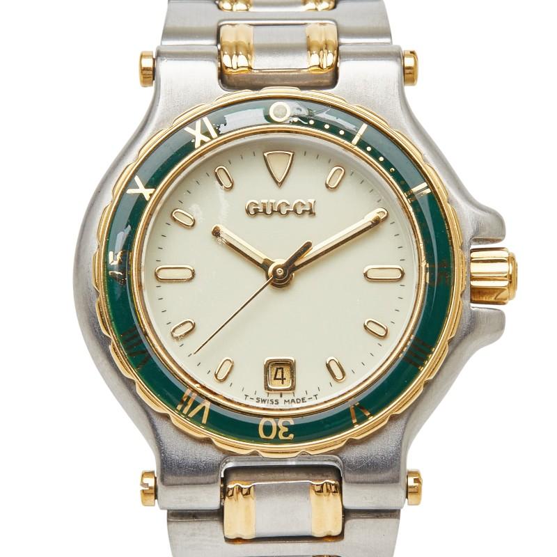 GUCCI（グッチ） ヴィンテージ 腕時計 9700L クオーツ アイボリ文字盤